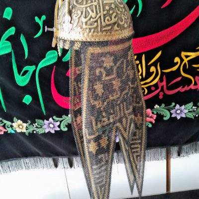 کلاه خود قلم زنی دامنه بافت استاد نریمانی (سایز حلقه ۲)